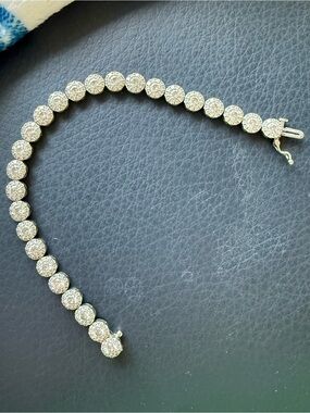 Effy White LAB GROWN Round Tennis Bracelet